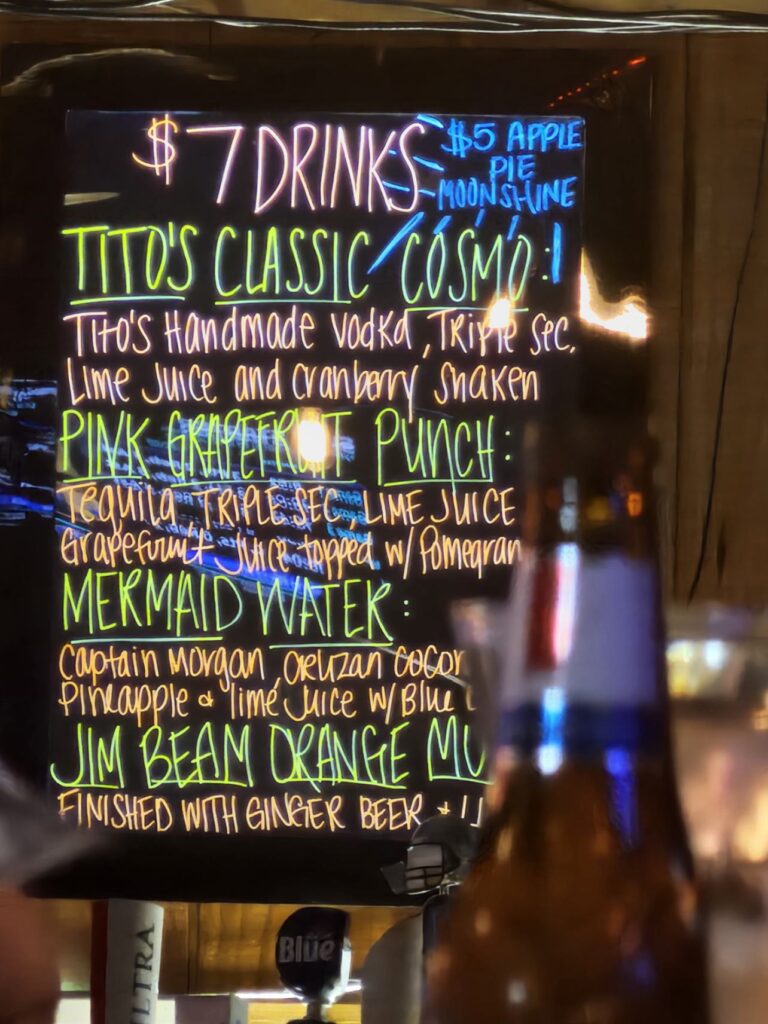 Palmer House Bar & Grill Menu 2